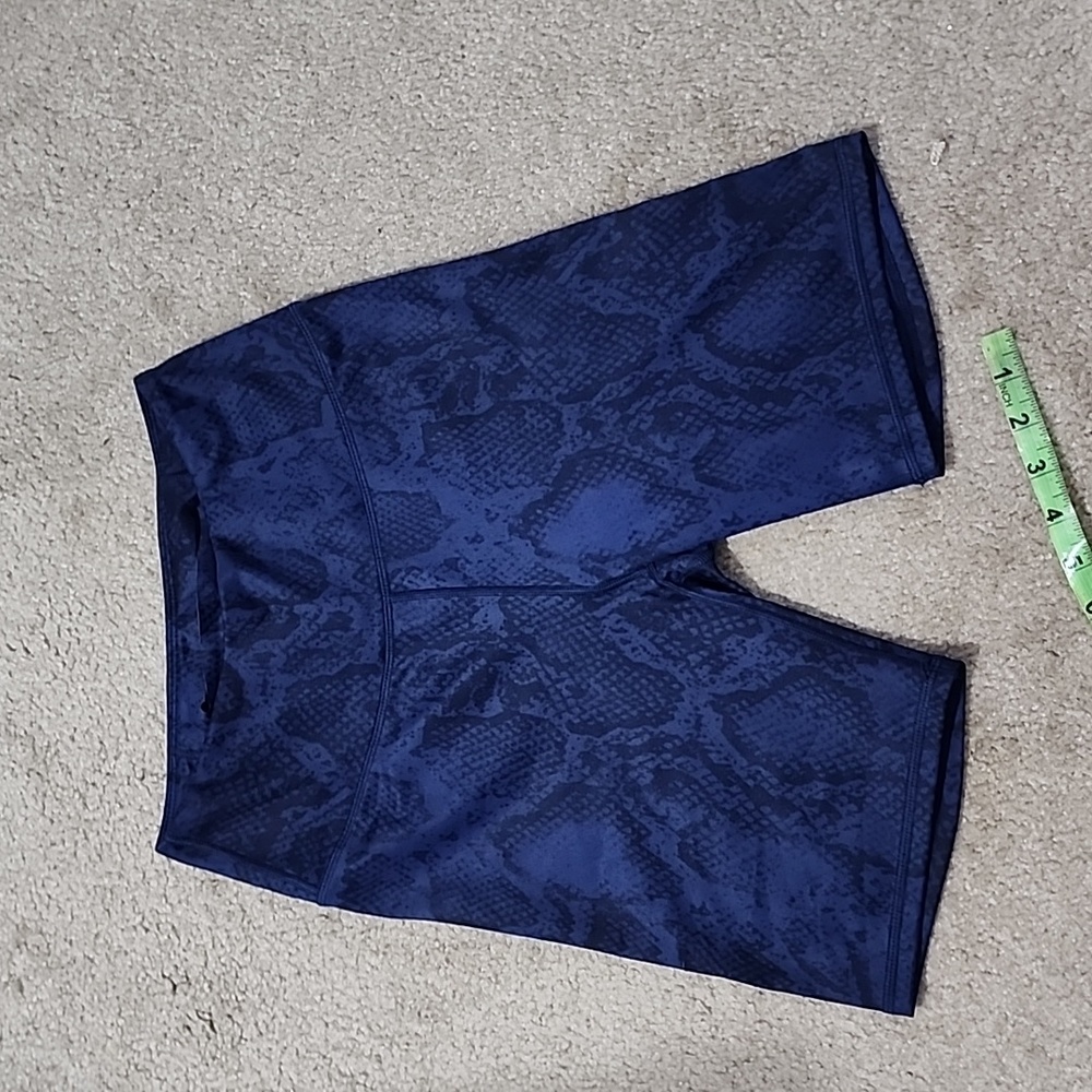 Reptile print workout biker shorts
